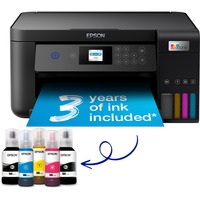 Epson EcoTank ET-2850 A4 multifunctionele Wi-Fi-printer met inkttank all-in-one inkjetprinter Zwart, Scannen, Kopiëren, Wi-Fi, inclusief tot 3 jaar inkt